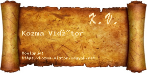 Kozma Viátor névjegykártya